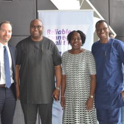 (L-R) Mr Judah Levine, CEO HIPConsult, Mr. Saidu Abdullahi, Head, NBU Partnerships SSA, Google Nigeria, Ms. Funke Opeke, CEO MainOne and Engr. Gbenga Adebay, Chairman ALTON