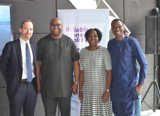 (L-R) Mr Judah Levine, CEO HIPConsult, Mr. Saidu Abdullahi, Head, NBU Partnerships SSA, Google Nigeria, Ms. Funke Opeke, CEO MainOne and Engr. Gbenga Adebay, Chairman ALTON