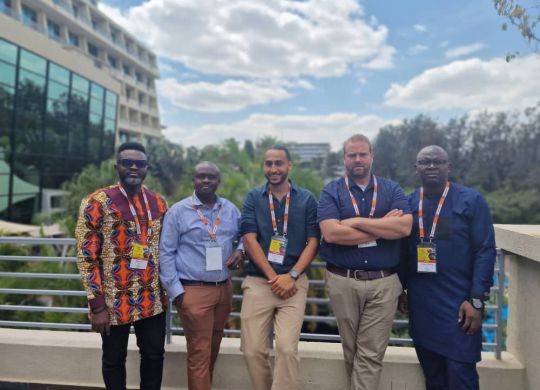 Ike Nana Amoatin, Product Manager, MainOne; Emmanuel Kwarteng, Country Manager, MainOne Ghana; Charles Bonnaire, Business Development Manager, Equinix, Amsterdam; Roderick De Boer, Commercial Development Director – Africa, Equinix; Oluwasayo Oshadami, GM Technical Solutions, MainOne.